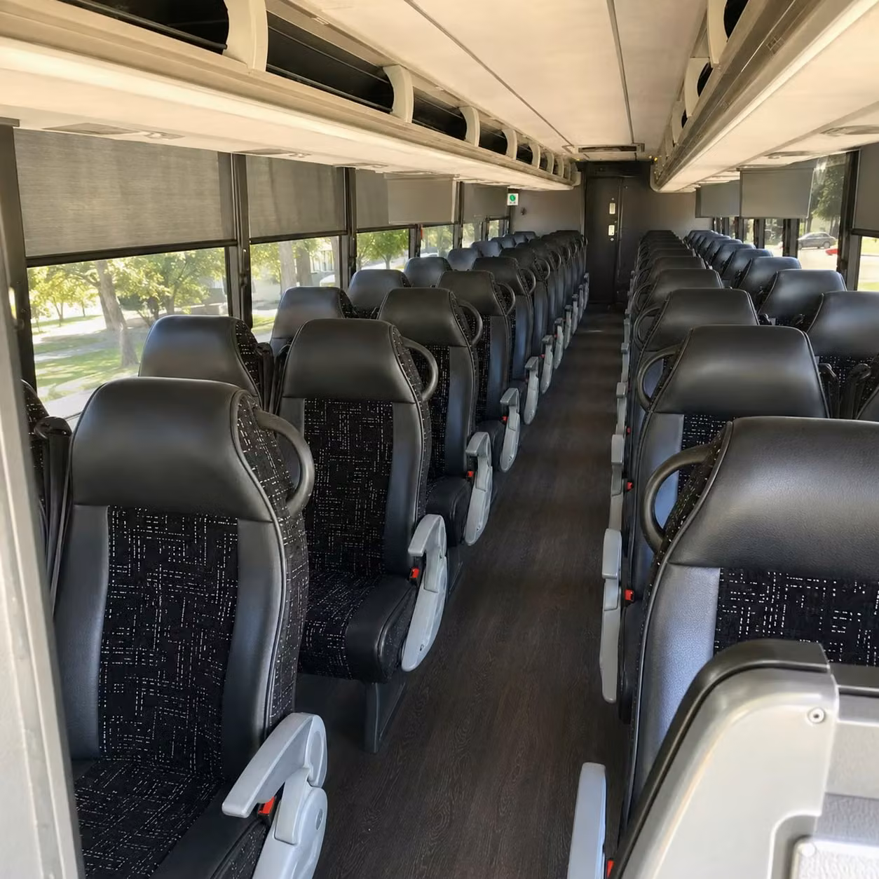 tacoma charter bus rental interior